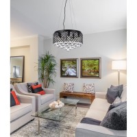 Tully 6 Lights Pendant In Black