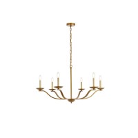 Trey 36 Inch Pendant In Brass