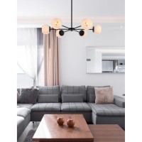 Briggs 36 Inch Pendant In Black With White Shade