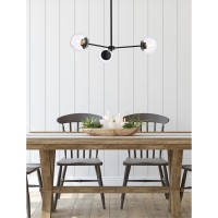 Briggs 32 Inch Pendant In Black With Clear Shade