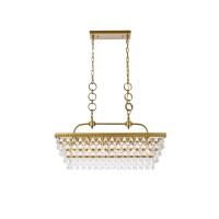 Nordic 32 Inch Rectangle Pendant In Brass