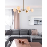 Briggs 36 Inch Pendant In Brass With White Shade