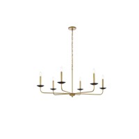 Cohen 42 Inch Pendant In Black And Brass