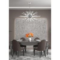 Sienna 42 Inch Crystal Rod Pendant In Chrome