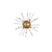 Sienna 18 Inch Crystal Rod Wall Sconce In Gold