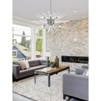 Sienna 36 Inch Crystal Rod Pendant In Chrome