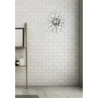 Vera 19 Inch Crystal Starburst Wall Sconce In Chrome