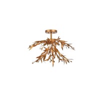 Living District LD810F23gL 23 in Priscilla Flush Mount in gold Leaf