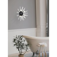 Sienna 18 Inch Crystal Rod Wall Sconce In Black