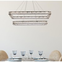 Monroe 50 Inch Led Double Rectangle Pendant In Black