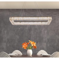 Monroe 42 Inch Led Single Rectangle Pendant In Gold