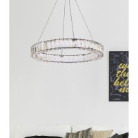 Monroe 26 Inch Led Round Single Pendant In Black