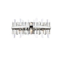 Serena 24 Inch Crystal Bath Sconce In Chrome