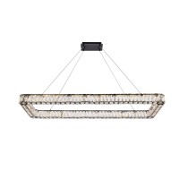 Monroe 50 Inch Led Single Rectangle Pendant In Black