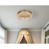 Monroe 22 Inch Led Single Flush Mount In Gold