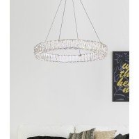 Monroe 26 Inch Led Round Single Pendant In Chrome