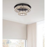 Monroe 22 Inch Led Double Flush Mount In Black