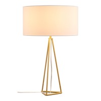 Sascha Table Lamp White And Brass