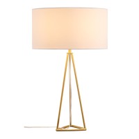 Sascha Table Lamp White And Brass