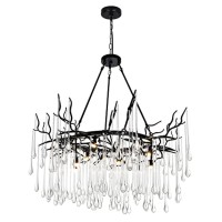 Anita 12 Light Chandelier With Black Finish