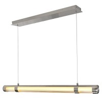 Neva 36 In Led Integrated Satin Nickel Mini Pendant