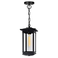 Oakwood 1 Light Outdoor Black Pendant