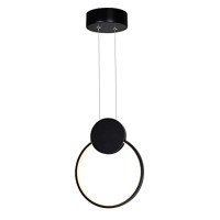 Pulley 8 In Led Black Mini Pendant