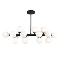 Arya 16 Light Chandelier With Black Finish