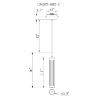 Neva 3 In Led Integrated Satin Gold Chandelier