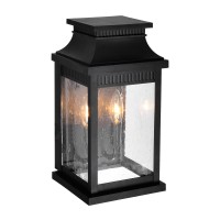 Milford 2 Light Outdoor Black Wall Lantern