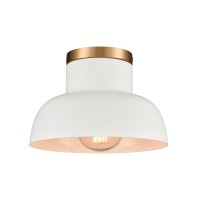 Lewellen 10'' Wide 1-Light Semi Flush Mount - Matte White