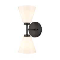 Houghton 15'' High 2-Light Vanity Light - Matte Black