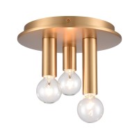 Pepper 8'' Wide 3-Light Flush Mount - Brushed Gold