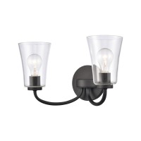 Emily 17'' Wide 2-Light Vanity Light - Matte Black