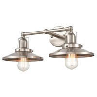 English Pub 18'' Wide 2-Light Vanity Light - Satin Nickel