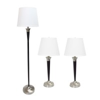 Perennial Modern Sonoma 3 Piece Metal Lamp Set