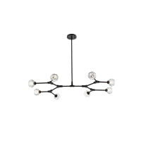 Zayne 8 Light Pendant In Black