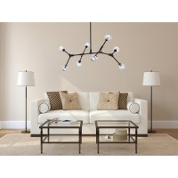 Zayne 8 Light Pendant In Black