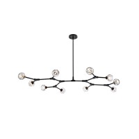 Zayne 10 Light Pendant In Black