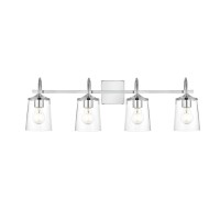 Avani 4 Light Chrome And Clear Bath Sconce