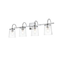 Avani 4 Light Chrome And Clear Bath Sconce