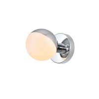 Majesty 1 Light Chrome And Frosted White Bath Sconce