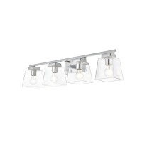 Merrick 4 Light Chrome And Clear Bath Sconce