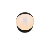 Majesty 1 Light Black And Frosted White Bath Sconce