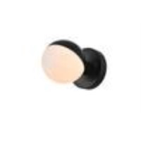 Majesty 1 Light Black And Frosted White Bath Sconce