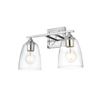 Harris 2 Light Chrome And Clear Bath Sconce