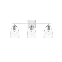 Harris 3 Light Chrome And Clear Bath Sconce