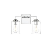 Ronnie 2 Light Chrome And Clear Bath Sconce