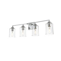 Ronnie 4 Light Chrome And Clear Bath Sconce