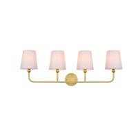 Colson 4 Light Brass And Clear Bath Sconce